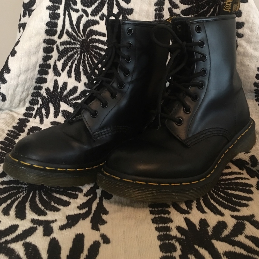 black leather doc martens